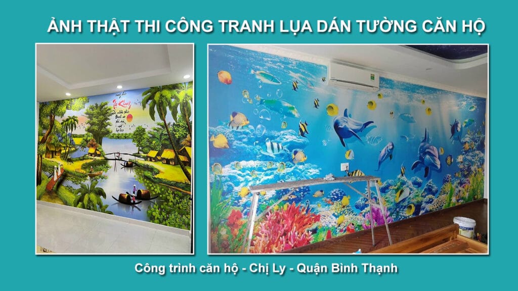 Tranh dán tường phòng khách