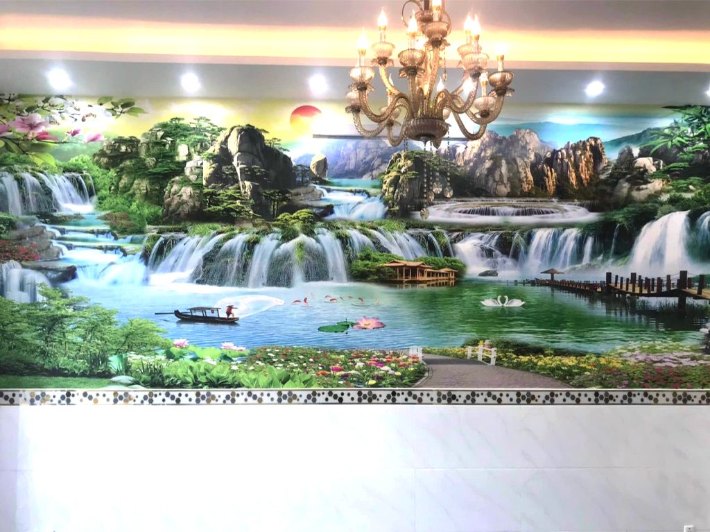 Dự án tranh dán tường vải lụa canvas giá xưởng