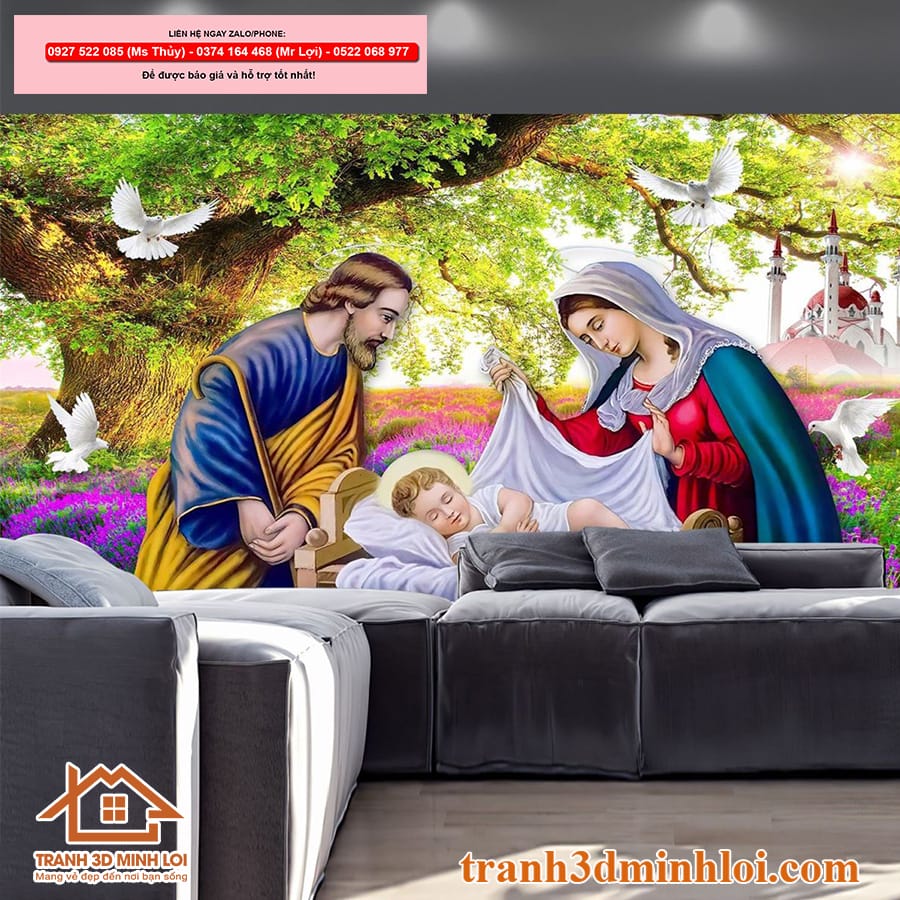 Tranh gạch 3D công giáo