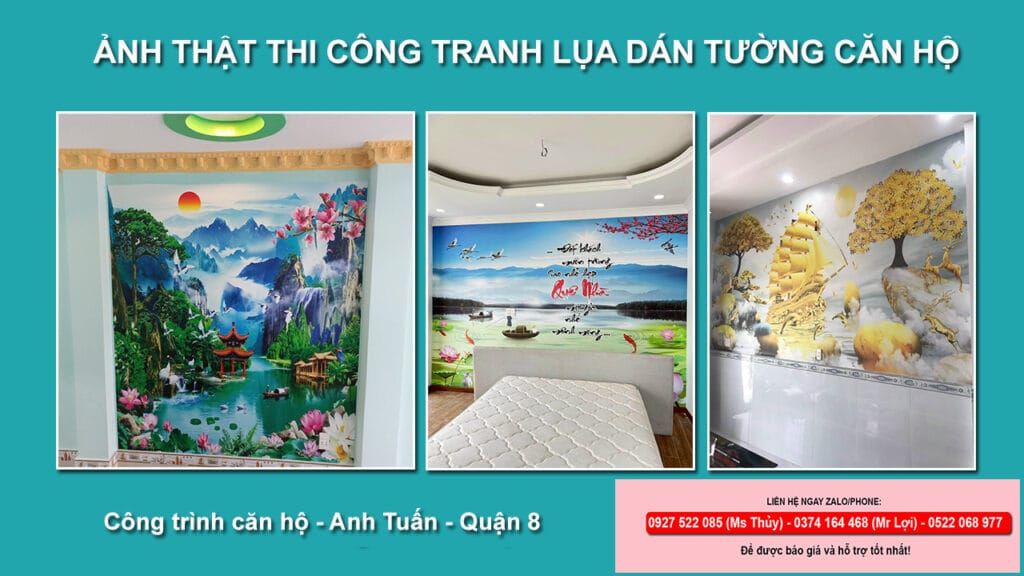 Tranh dán tường đẹp trang trí phòng khách nhà ở