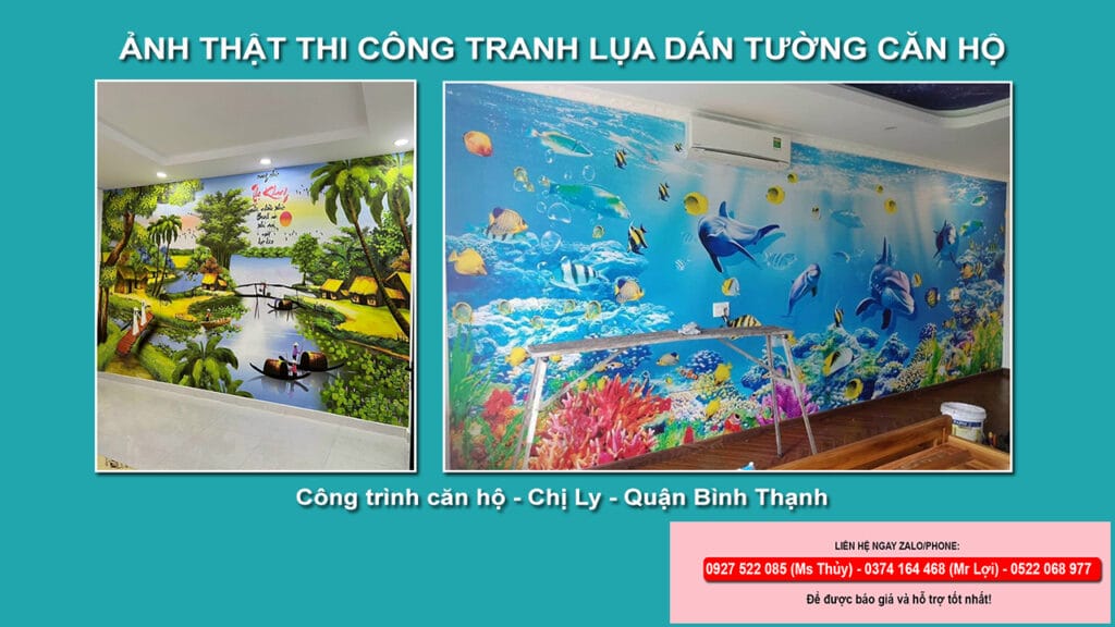 Tranh dán tường đẹp trang trí phòng khách nhà ở