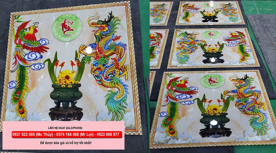 Tranh Cửu Huyền Thất Tổ - Thi Công Khách Hàng Anh Long - Long An