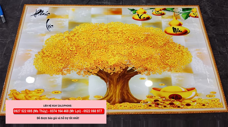 Thi công tranh cây kim tiền vàng - Anh Thương - Thành Phố Quy Nhơn