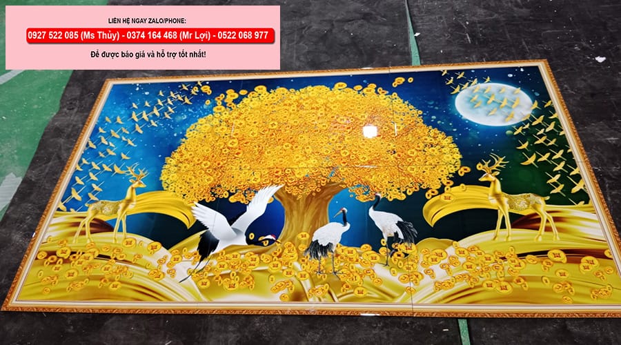 Thi công tranh cây kim tiền vàng - Anh Thắng - Thành Phố Vũng Tàu
