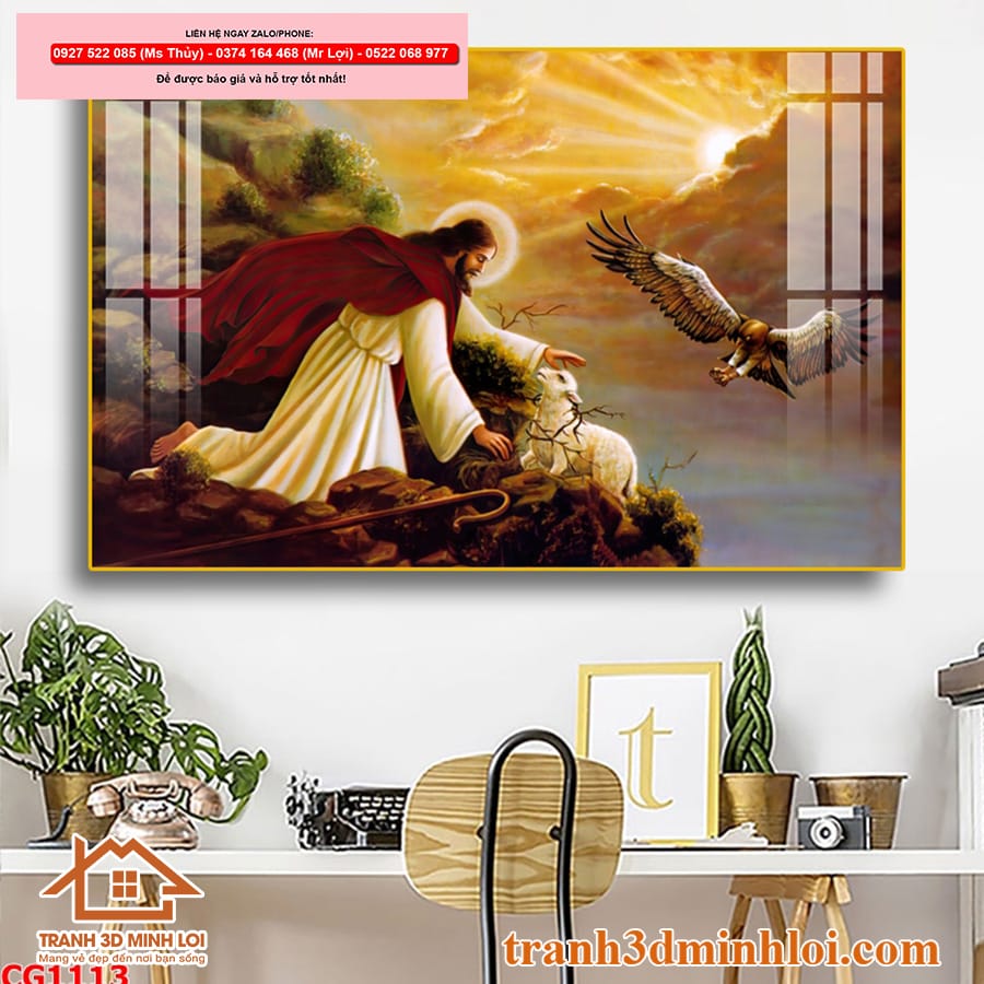 Tranh gạch 3D công giáo hiện đại