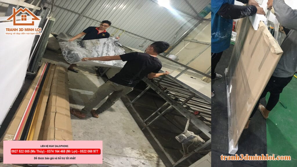 Gia công tranh PVC ốp tường hiện đại