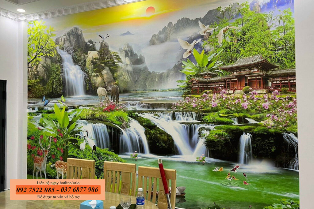 Tranh dán tường trang trí không gian