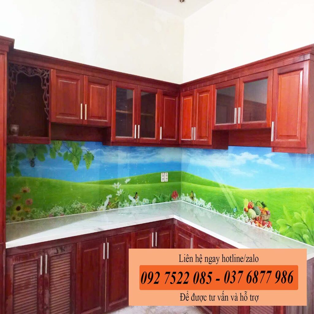 Tranh kính ốp bếp 3D