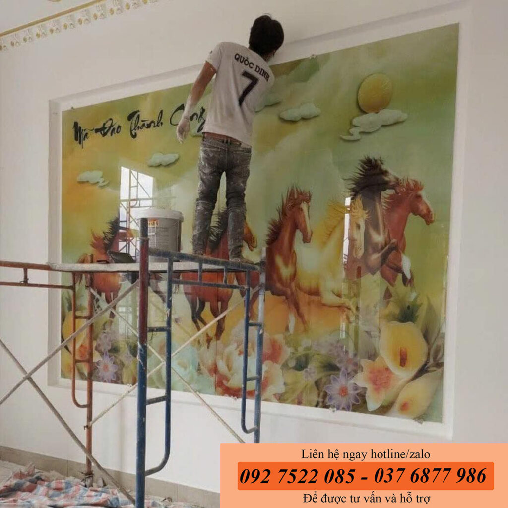 Tranh gạch kính 3D ốp tường