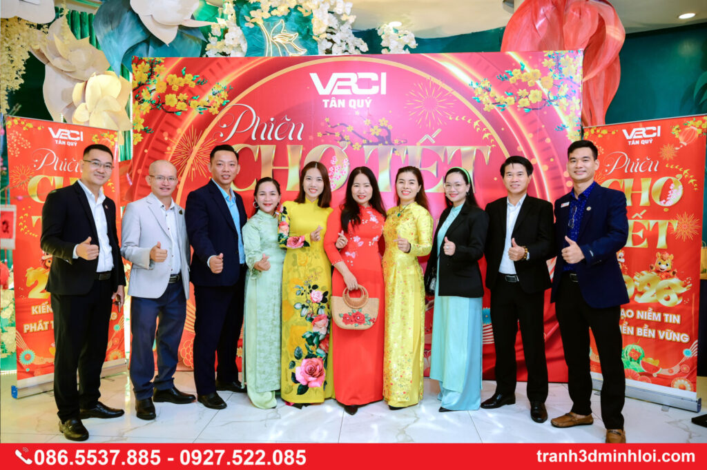 Phiên chợ tết - tranh trang trí tết
